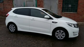 4 099 р. Пороги накладки Drive KIA Rio 3 QB дорестайлинг седан (2011-2015) (Неокрашенные)  с доставкой в г. Тамбов. Увеличить фотографию 1