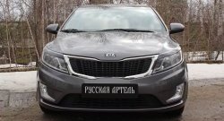 879 р. Реснички на фары RA  KIA Rio  3 QB (2011-2015) дорестайлинг седан, дорестайлингхэтчбек5дв. (Неокрашенные)  с доставкой в г. Тамбов. Увеличить фотографию 2