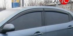 Комплект дефлекторов окон (ветровиков) 4 шт. Russtal KIA Rio 3 QB дорестайлинг седан (2011-2015)