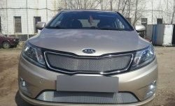 1 539 р. Нижняя сетка на бампер Russtal (хром)  KIA Rio  3 QB (2011-2015) дорестайлинг седан, дорестайлингхэтчбек5дв.  с доставкой в г. Тамбов. Увеличить фотографию 4