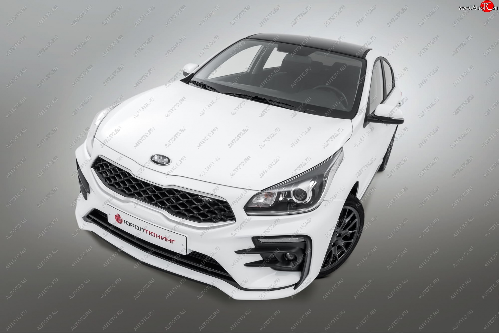 29 699 р. Передний бампер Kudos LUX  KIA Rio  4 FB (2016-2020) дорестайлинг седан (Под прямоугольные ДХО с ПТФ, Неокрашенный)  с доставкой в г. Тамбов