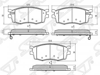 1 189 р. Колодки тормозные SAT (передние)  KIA Rio ( 2 JB,  4 FB) (2005-2024) дорестайлинг седан, дорестайлинг, хэтчбэк 5 дв., рестайлинг, хэтчбэк 5 дв., рестайлинг седан  с доставкой в г. Тамбов. Увеличить фотографию 1