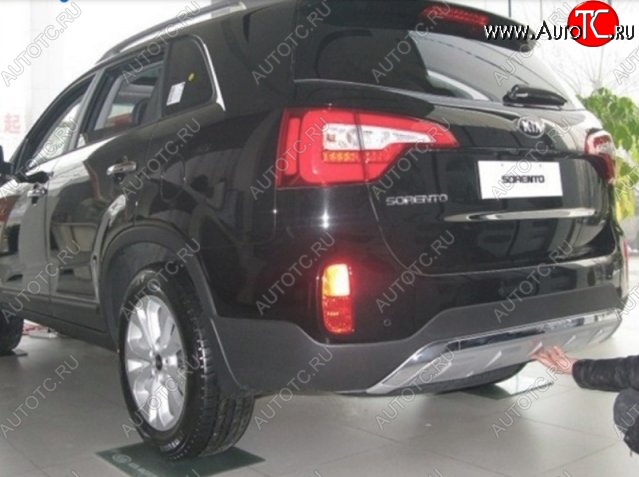 16 999 р. Накладка на задний бампер CT KIA Sorento XM рестайлинг (2012-2015) (Неокрашенная)  с доставкой в г. Тамбов