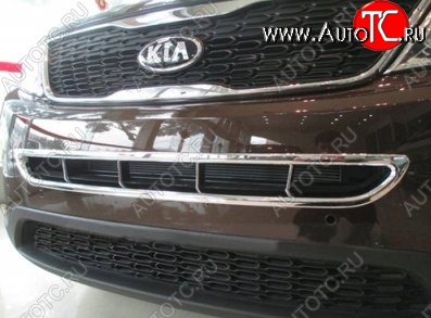 8 849 р. Накладка на передний воздуховод СТ KIA Sorento XM рестайлинг (2012-2015) (Неокрашенная)  с доставкой в г. Тамбов