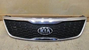 5 099 р. Решетка радиатора SPARD (хром)  KIA Sorento  XM (2012-2015) рестайлинг (Неокрашенная)  с доставкой в г. Тамбов. Увеличить фотографию 1