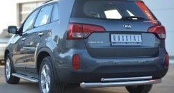 16 999 р. Защита заднего бампера (Ø76 и 42 мм, нержавейка) SLITKOFF  KIA Sorento  XM (2012-2015) рестайлинг  с доставкой в г. Тамбов. Увеличить фотографию 3