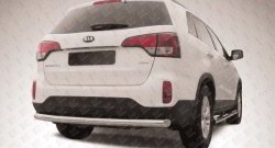 Одинарная защита заднего бампера из трубы диаметром 76 мм Slitkoff KIA Sorento XM рестайлинг (2012-2015)