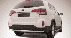 Защита заднего бампера из короткой трубы диаметром 57 мм Slitkoff KIA Sorento XM рестайлинг (2012-2015)