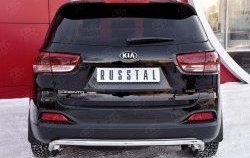 16 999 р. Защита заднего бампера (Ø42 мм волна, нержавейка) SLITKOFF  KIA Sorento  UM/Prime (2014-2018) дорестайлинг  с доставкой в г. Тамбов. Увеличить фотографию 1