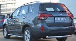 15 749 р. Одинарная защита заднего бампера из трубы диаметром 76 мм SLITKOFF  KIA Sorento  XM (2012-2015) рестайлинг  с доставкой в г. Тамбов. Увеличить фотографию 4