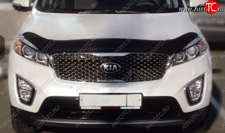 2 799 р. Дефлектор капота SIM KIA Sorento UM/Prime дорестайлинг (2014-2018)  с доставкой в г. Тамбов