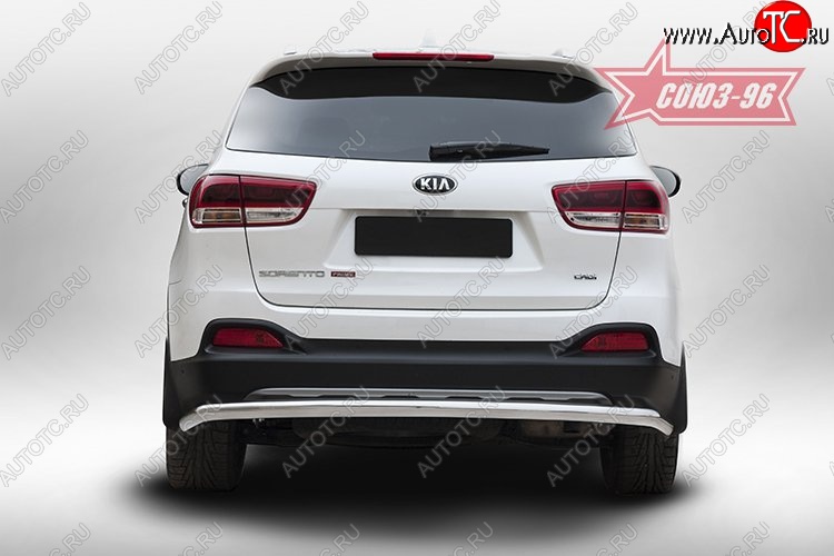 10 889 р. Защита заднего бампера d60 Souz-96 KIA Sorento UM/Prime дорестайлинг (2014-2018)  с доставкой в г. Тамбов