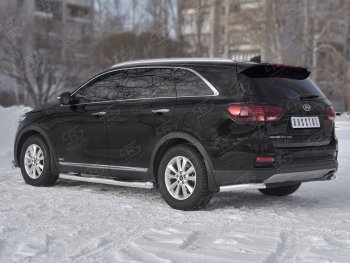 13 549 р. Защита заднего бампера (Ø63 мм уголки, нержавейка) Russtal KIA Sorento UM/Prime рестайлинг (2018-2020)  с доставкой в г. Тамбов. Увеличить фотографию 2