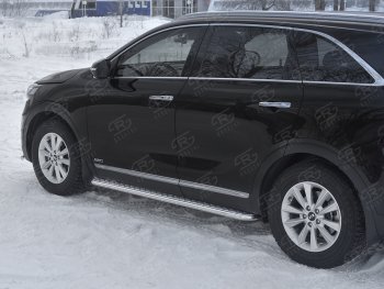 Порожки для ног SLITKOFF (Ø42 мм) KIA (КИА) Sorento (соренто)  UM/Prime (2018-2020) UM/Prime рестайлинг