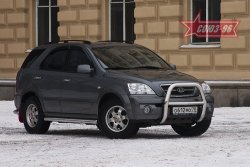 Защита переднего бампера (дорестайлинг) Souz-96 (d76) KIA Sorento BL дорестайлинг (2002-2006)