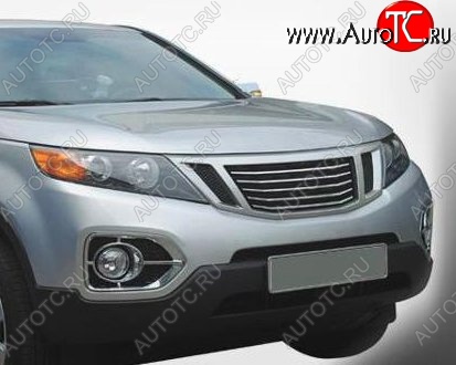 13 299 р. Решётка радиатора CT v2 KIA Sorento XM дорестайлинг (2009-2012) (Неокрашенная)  с доставкой в г. Тамбов