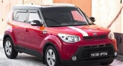 4 999 р. Накладки на колёсные арки RA (комплект 4 шт).  KIA Soul  PS (2014-2016) дорестайлинг (Поверхность шагрень)  с доставкой в г. Тамбов. Увеличить фотографию 2