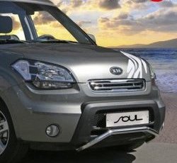 Декоративные вставки решетки радиатора Novline KIA Soul AM дорестайлинг (2008-2011)