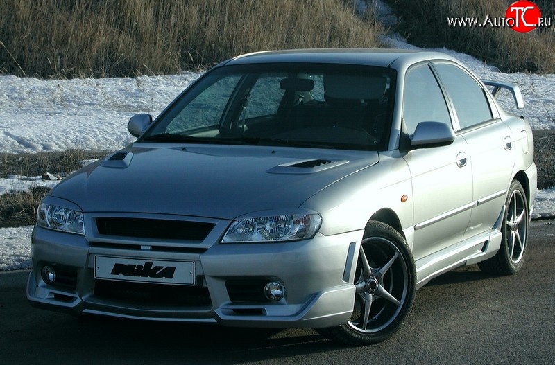 4 599 р. Пороги накладки Nika Klassik KIA Spectra (2000-2009) (Неокрашенные)  с доставкой в г. Тамбов