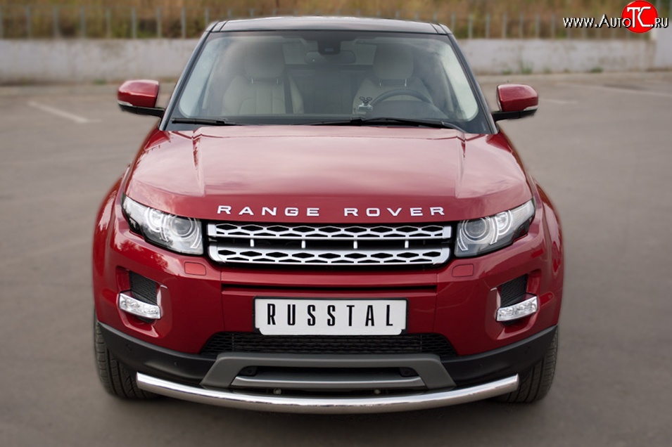 13 499 р. Одинарная защита переднего бампера диаметром 63 мм (Prestige u Pure) SLITKOFF  Land Rover Range Rover Evoque  1 L538 (2011-2015) дорестайлинг 3 дв., дорестайлинг 5 дв.  с доставкой в г. Тамбов