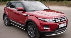 15 799 р. Защита порогов из круглой трубы диаметром 63 мм (Prestige u Pure) Russtal Land Rover Range Rover Evoque 1 L538 дорестайлинг 5 дв. (2011-2015) (Защита порогов с со скосами на торцах (вариант 1))  с доставкой в г. Тамбов. Увеличить фотографию 12