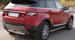 15 799 р. Защита заднего бампера (2 трубы Ø63 и 42 мм, нержавейка, Prestige u Pure) SLITKOFF Land Rover Range Rover Evoque 1 L538 дорестайлинг 5 дв. (2011-2015)  с доставкой в г. Тамбов. Увеличить фотографию 4