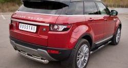 15 499 р. Защита заднего бампера (2 трубы Ø76 и 42 мм, нержавейка) SLITKOFF  Land Rover Range Rover Evoque  1 L538 (2011-2015) дорестайлинг 3 дв., дорестайлинг 5 дв.  с доставкой в г. Тамбов. Увеличить фотографию 4