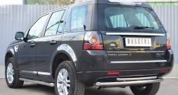 15 799 р. Защита порогов из круглой трубы диаметром 63 мм (рестайлинг) Russtal Land Rover Freelander L359 дорестайлинг (2006-2010) (Защита порогов со скосами на торцах (вариант 1))  с доставкой в г. Тамбов. Увеличить фотографию 3