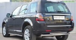 15 799 р. Защита порогов из круглой трубы диаметром 63 мм (рестайлинг) Russtal Land Rover Freelander L359 дорестайлинг (2006-2010) (Защита порогов со скосами на торцах (вариант 1))  с доставкой в г. Тамбов. Увеличить фотографию 6