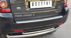 15 299 р. Защита заднего бампера (Ø63 и 42 мм, нержавейка) Russtal Land Rover Freelander L359 дорестайлинг (2006-2010)  с доставкой в г. Тамбов. Увеличить фотографию 2