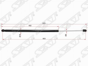 839 р. Правый упор крышки багажника SAT (газовый)  Land Rover Range Rover Sport  1 L320 (2005-2013) дорестайлинг, рестайлинг  с доставкой в г. Тамбов. Увеличить фотографию 1