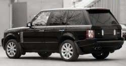 24 199 р. Накладка Verge на задний бампер Land Rover Range Rover 3 L322 дорестайлинг (2002-2006) (Неокрашенная)  с доставкой в г. Тамбов. Увеличить фотографию 2