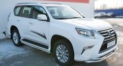 24 699 р. Защита переднего бампера (2 трубыØ63 и 42 мм, нержавейка) SLITKOFF Lexus GX460 J150 1-ый рестайлинг (2013-2019)  с доставкой в г. Тамбов. Увеличить фотографию 4