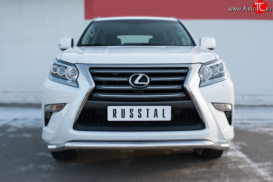 18 999 р. Защита переднего бампера (Ø63 мм волна, нержавейка) Russtal Lexus GX460 J150 1-ый рестайлинг (2013-2019)  с доставкой в г. Тамбов