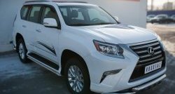 14 999 р. Защита порогов из круглой трубы диаметром 42 мм Russtal Lexus GX460 J150 1-ый рестайлинг (2013-2019)  с доставкой в г. Тамбов. Увеличить фотографию 2