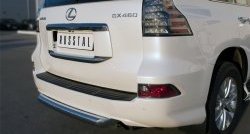 16 899 р. Защита заднего бампера (Ø76 мм, нержавейка) Russtal Lexus GX460 J150 1-ый рестайлинг (2013-2019)  с доставкой в г. Тамбов. Увеличить фотографию 2