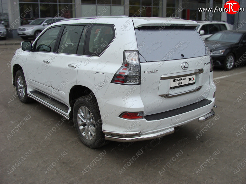 31 199 р. Защита заднего бампера (уголки двойные) ТСС 76,1/42 мм  Lexus GX460  J150 (2013-2019) 1-ый рестайлинг  с доставкой в г. Тамбов