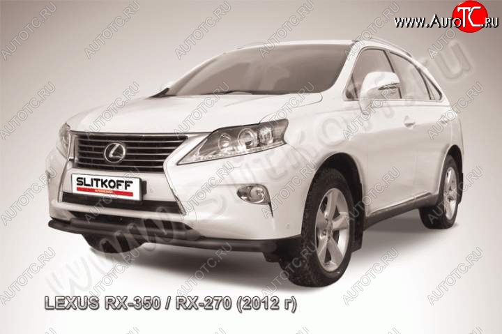 13 649 р. Защита переднего бампера из труб d57 Slitkoff Lexus RX 270 AL20 дорестайлинг (2015-2019) (Цвет: серебристый)  с доставкой в г. Тамбов