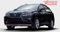 Защита переднего бампера одинарная из овальной трубы Souz-96 (d75х42). Lexus RX 270 AL20 дорестайлинг (2015-2019)