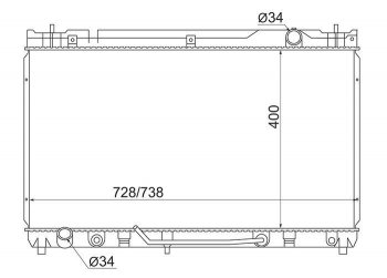 7 299 р. Радиатор двигателя SAT (пластинчатый, 3.0, МКПП/АКПП)  Lexus ES300  XV30 (2001-2003), Toyota Camry  XV30 (2001-2006), Toyota Windom (2001-2006)  с доставкой в г. Тамбов. Увеличить фотографию 1