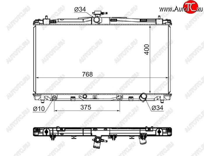 6 249 р. Радиатор двигателя SAT  Lexus ES250  XV60 (2012-2015), Lexus ES300h  XV60 (2012-2015), Toyota Avalon  4 (2012-2015), Toyota Camry ( XV50,  XV55) (2011-2018)  с доставкой в г. Тамбов