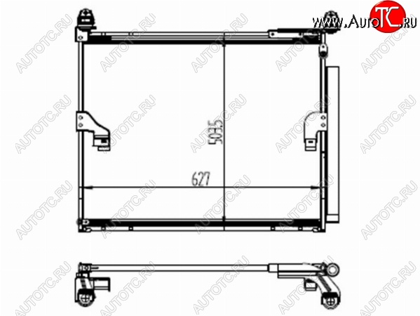 7 349 р. Радиатор кондиционера SAT  Lexus GX460  J150 (2009-2013), Toyota 4Runner  N280 (2009-2013), Toyota Land Cruiser Prado  J150 (2009-2013)  с доставкой в г. Тамбов