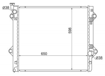8 549 р. Радиатор двигателя (пластинчатый, АКПП) SAT  Lexus GX470  J120 (2002-2007), Toyota 4Runner  N210 (2002-2009), Toyota Hilux Surf  N210 (2002-2005), Toyota Land Cruiser Prado  J120 (2002-2009)  с доставкой в г. Тамбов. Увеличить фотографию 1