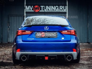 16 499 р. Диффузор заднего бампера MV tuning (со стоп сигналом и килями)  Lexus IS250  XE30 седан (2013-2016) дорестайлинг (Неокрашенный)  с доставкой в г. Тамбов. Увеличить фотографию 3