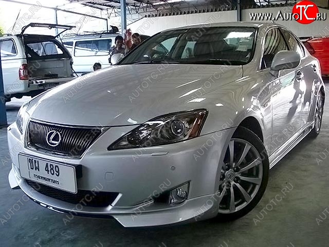 9 299 р. Накладка на передний бампер WALD SPORTS LINE Lexus IS250 XE20 седан дорестайлинг (2005-2013) (Неокрашенная)  с доставкой в г. Тамбов