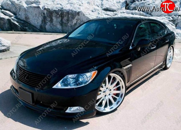 7 999 р. Накладка на передний бампер CT Lexus LS460 XF40 дорестайлинг (2006-2009) (Неокрашенная)  с доставкой в г. Тамбов