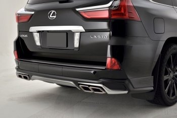 22 699 р. Накладка заднего бампера Автократ (без глушителя) Lexus LX570 J200 2-ой рестайлинг (2015-2022) (Неокрашенная)  с доставкой в г. Тамбов. Увеличить фотографию 2