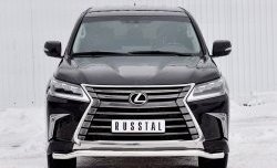 Защита переднего бампера (Ø63 мм, нержавейка) Russtal Lexus LX450d J200 2-ой рестайлинг (2015-2022)