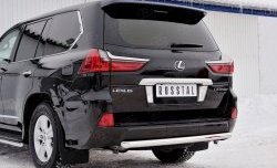 12 999 р. Защита заднего бампера (Ø63 мм, нержавейка, NOT F-SPORT/HERITAGE) Russtal Lexus LX450d J200 2-ой рестайлинг (2015-2022)  с доставкой в г. Тамбов. Увеличить фотографию 4