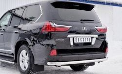 14 599 р. Защита заднего бампера (Ø63 мм, нержавейка, NOT F-SPORT/HERITAGE) Russtal Lexus LX450d J200 2-ой рестайлинг (2015-2022)  с доставкой в г. Тамбов. Увеличить фотографию 4